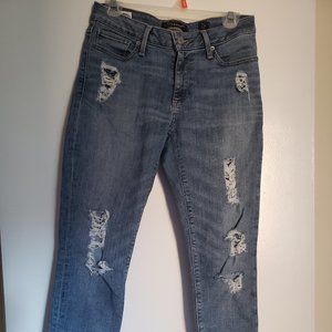 Lucky Brand distressed light wash skinny jeans